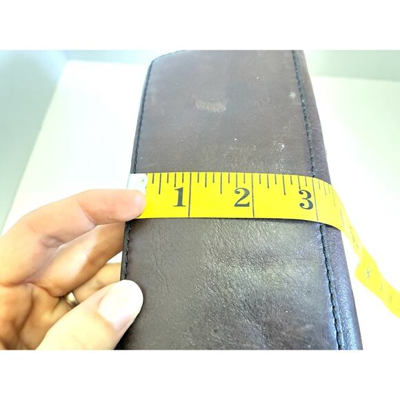 Banana Republic Smooth Chocolate Brown Leather Satchel Purse Bag - Picture 10 of 11